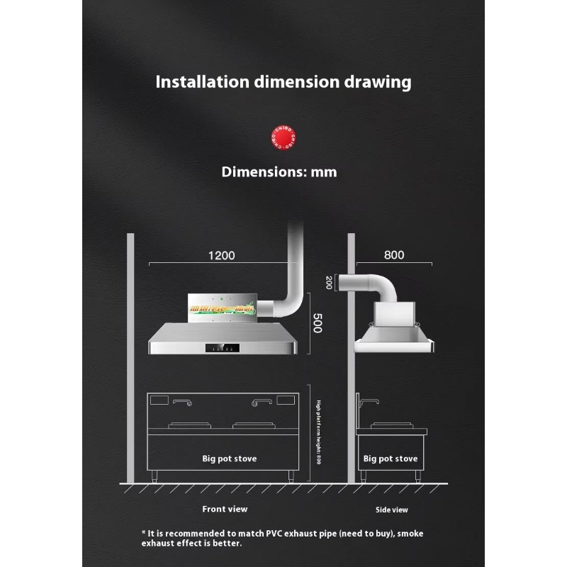 Commercial Kitchen Hoods - Campana Extractora Comercial de Acero Inoxidable